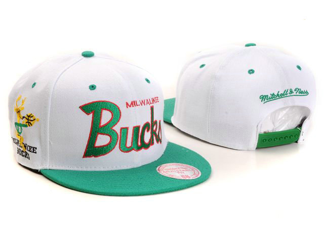 NBA Milwaukee Bucks M&N Snapback Hat NU02